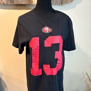 Nike Black and Red Athletic Short Sleeve Tee #13 Brock Prudy